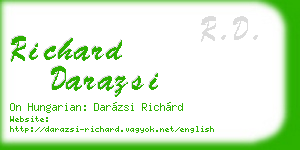 richard darazsi business card