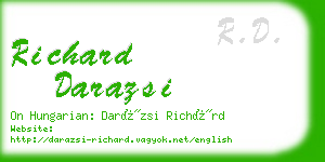 richard darazsi business card